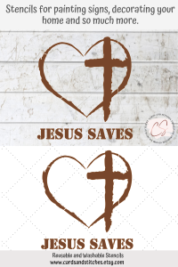 Jesus Saves Stencil